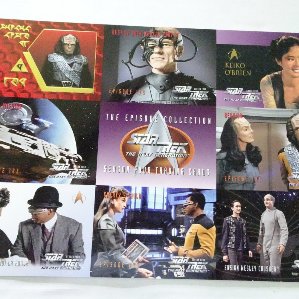 Star Trek The Next Generation Season Four Uncut Promo Sheet 1996 SkyBox
